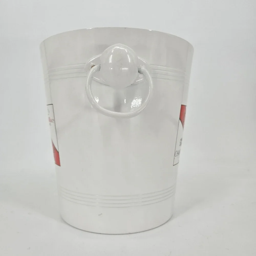 G.H. Mumm Cordon Rouge Champagne Ice Bucket White‎ Metal Barware France
